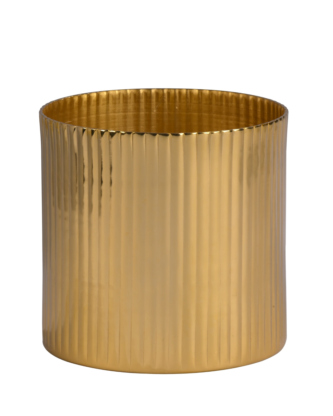 GILDED NEST (Metal Planter -Flutted)