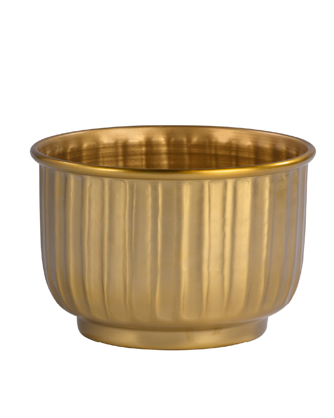 AURA NEST (Metal Planter with base - Flutted)